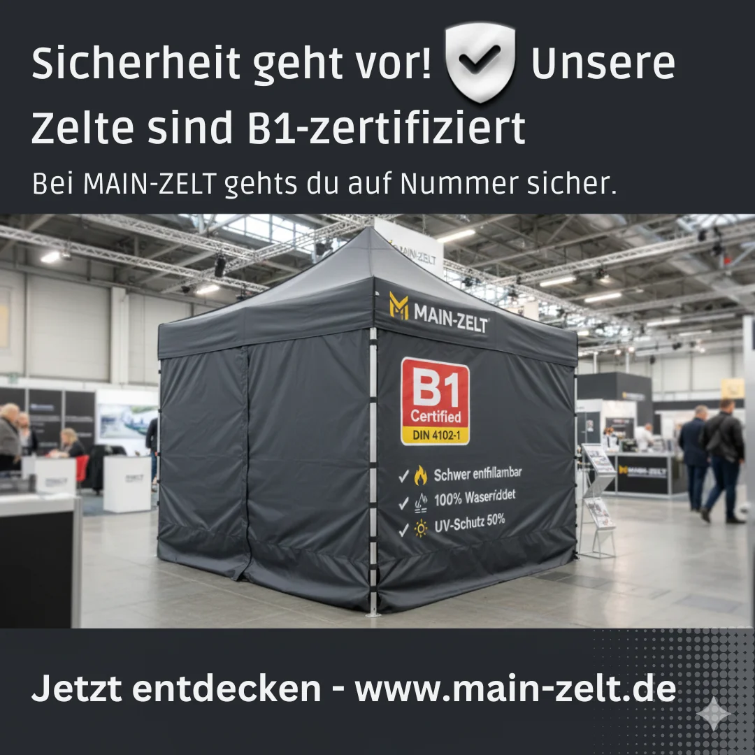 B1-Brandschutz bei Faltzelten
