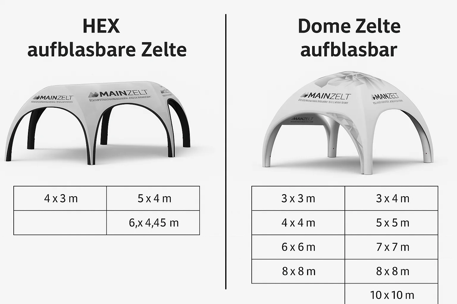HEX-Zelt oder Dome-Zelt vergleichen
