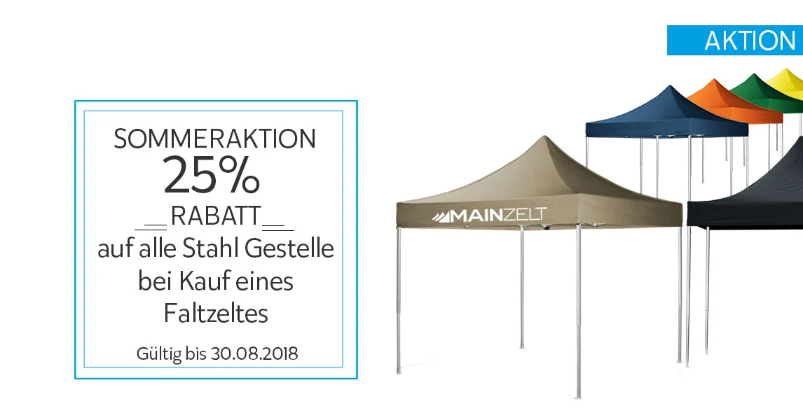 Große MAIN-ZELT Summer-Sale Aktion