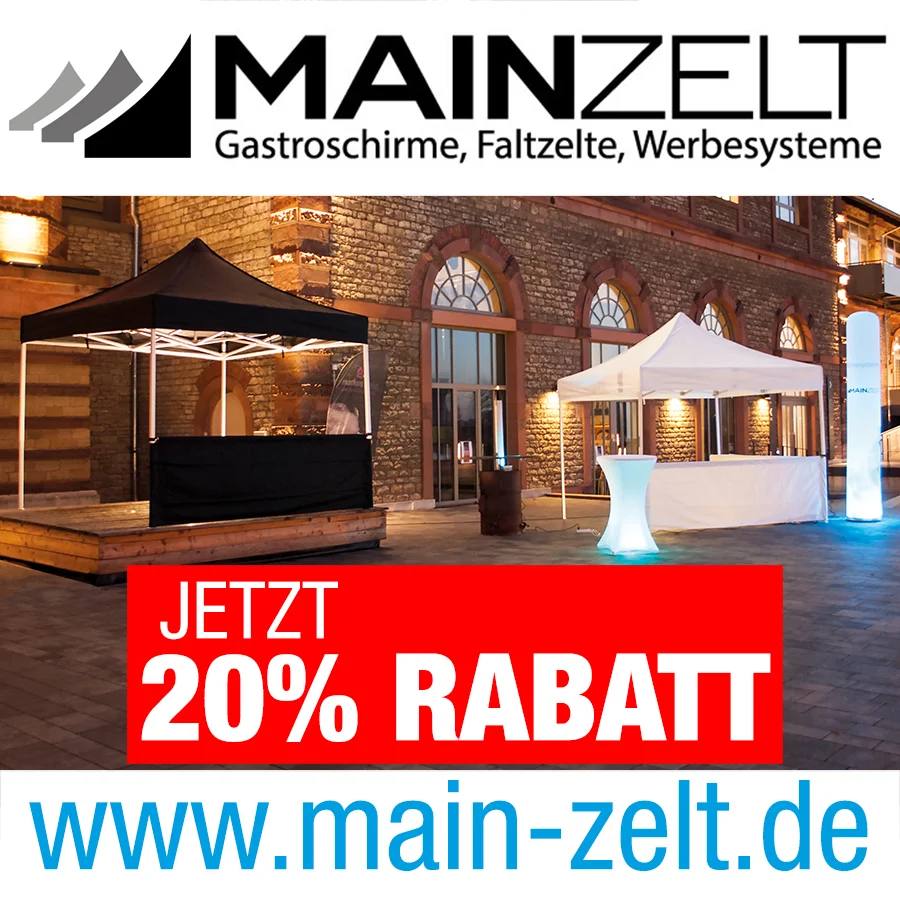 Auf alle Faltzelte der Reihe Businessline 20% Rabatt