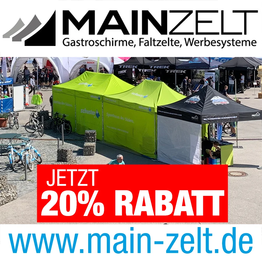 Auf alle Faltzelte der Reihe Premiumline 20% Rabatt