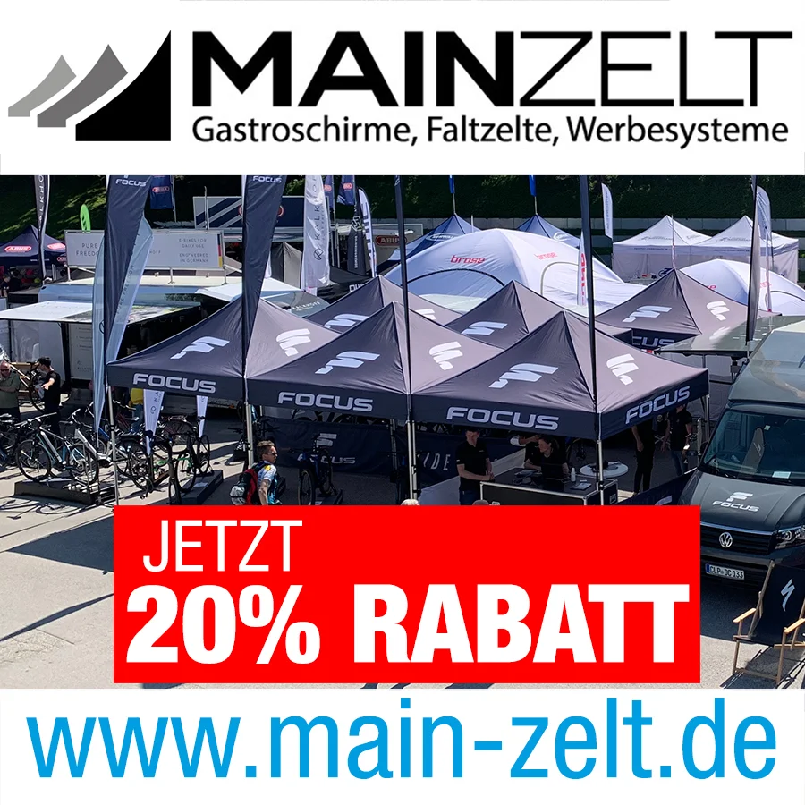 Auf alle Faltzelte der Reihe Steelline 20% Rabatt