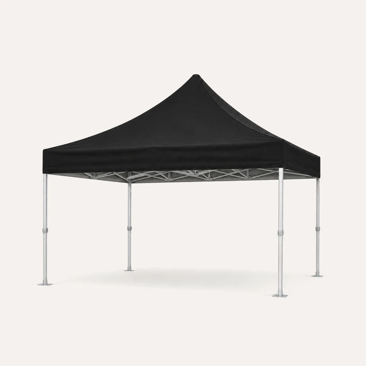 Faltzelt 4 × 4 m Modular mit quadratischer Grundfläche, weitere Ansicht