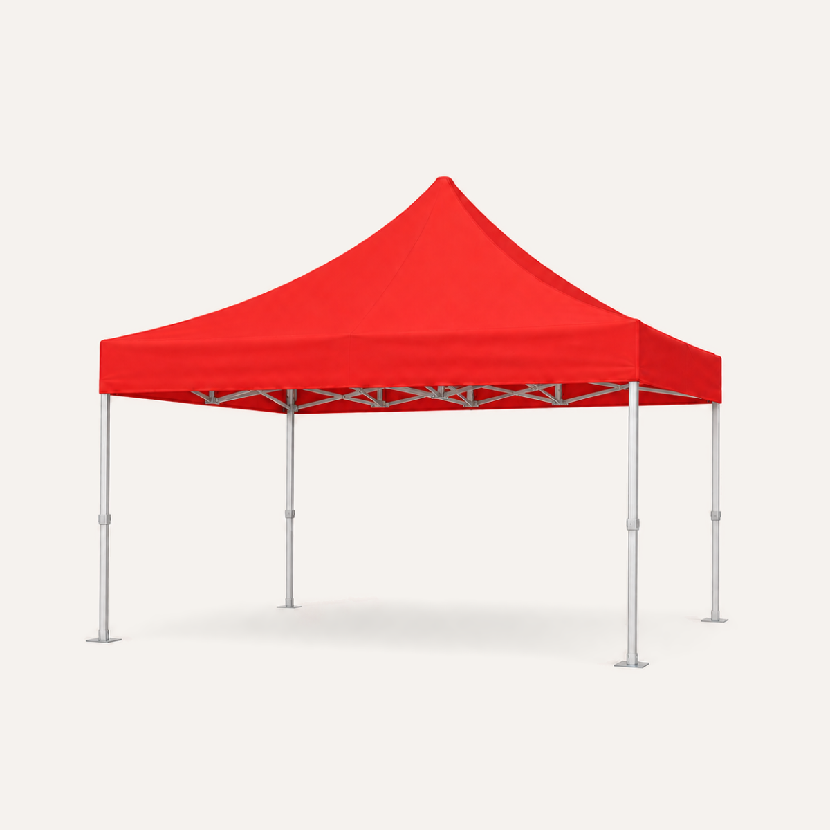 Faltzelt 4 × 4 m Modular mit quadratischer Grundfläche, weitere Ansicht