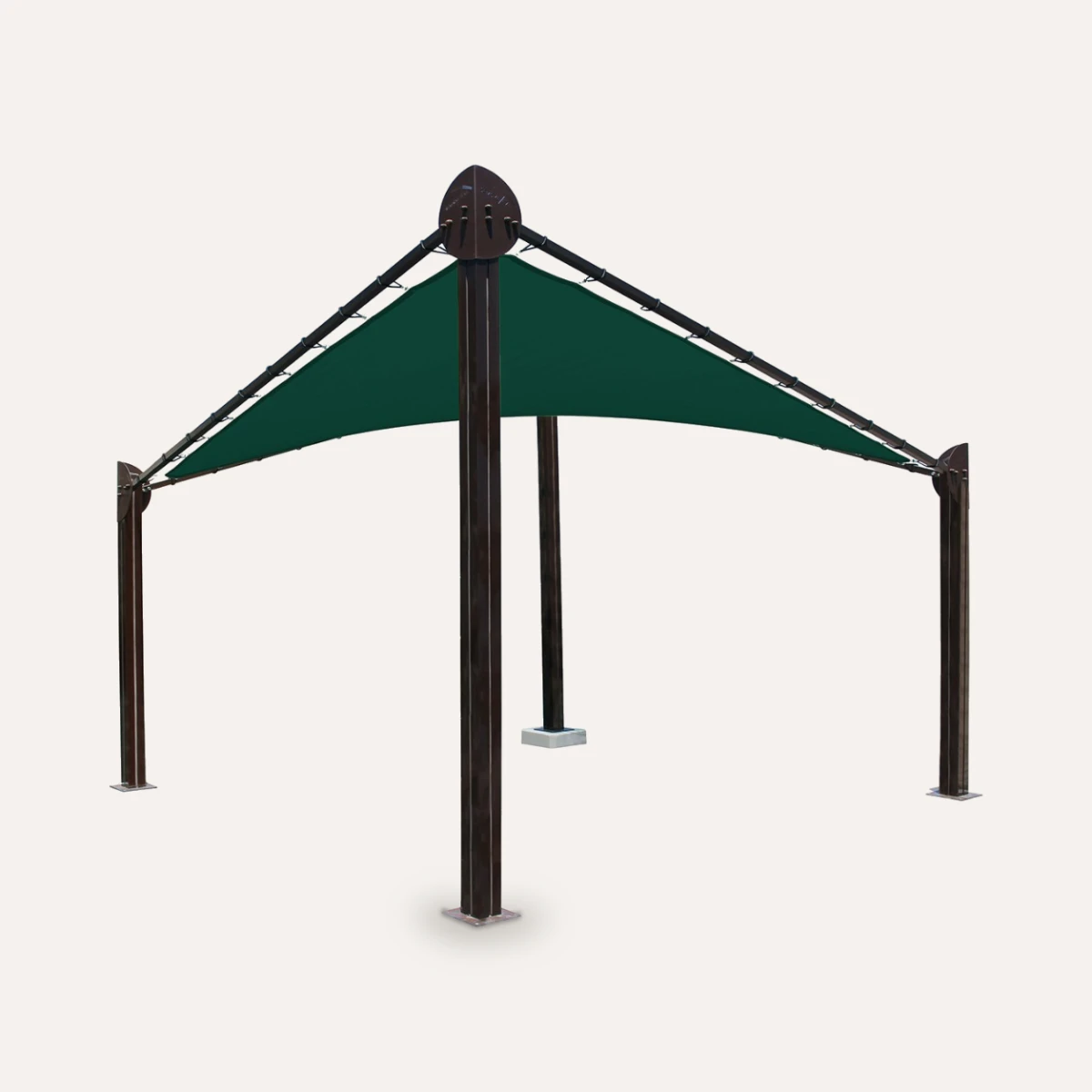 Butterfly Pavillon 5 × 5 m mit HDPE-Gewebe und Aluminiumrahmen, weitere Ansicht