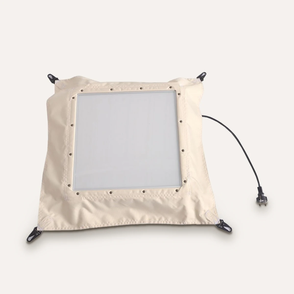 LED Lampe für aufblasbare Dome Zelte, freigestellt auf hellem Grund