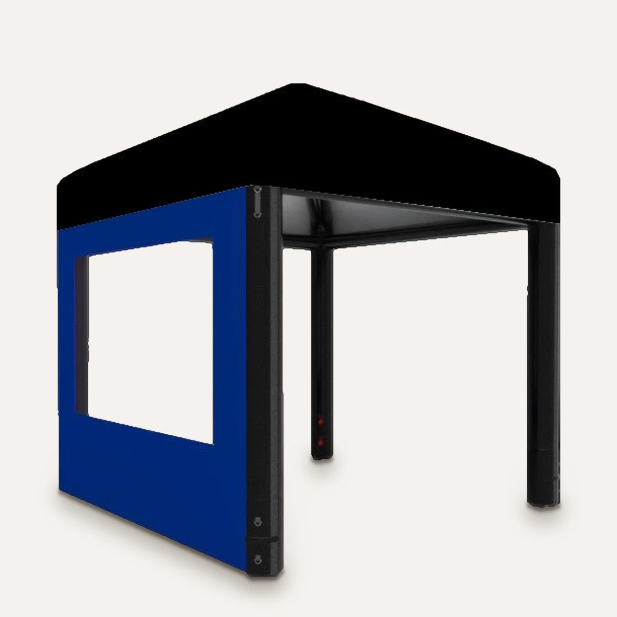 Aufblasbarer Pavillon mit blauer Fensterwand, Rendering