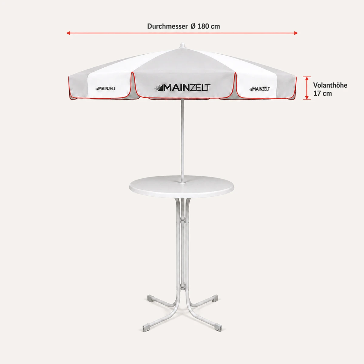 Sonnenschirm Werbeschirm rund 180cm