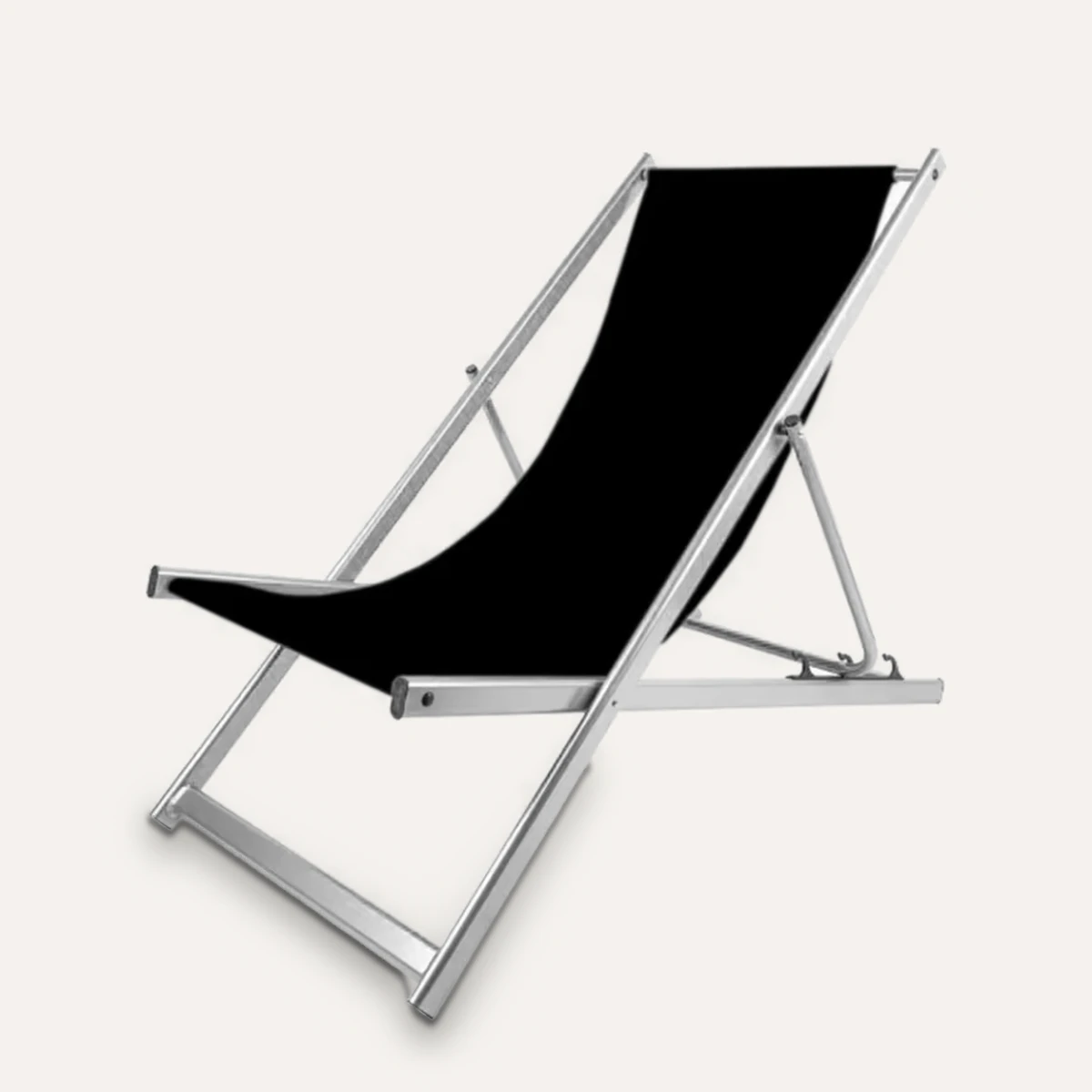 Liegestuhl Strandsthuhl Aluminum schwarz ohne Druck