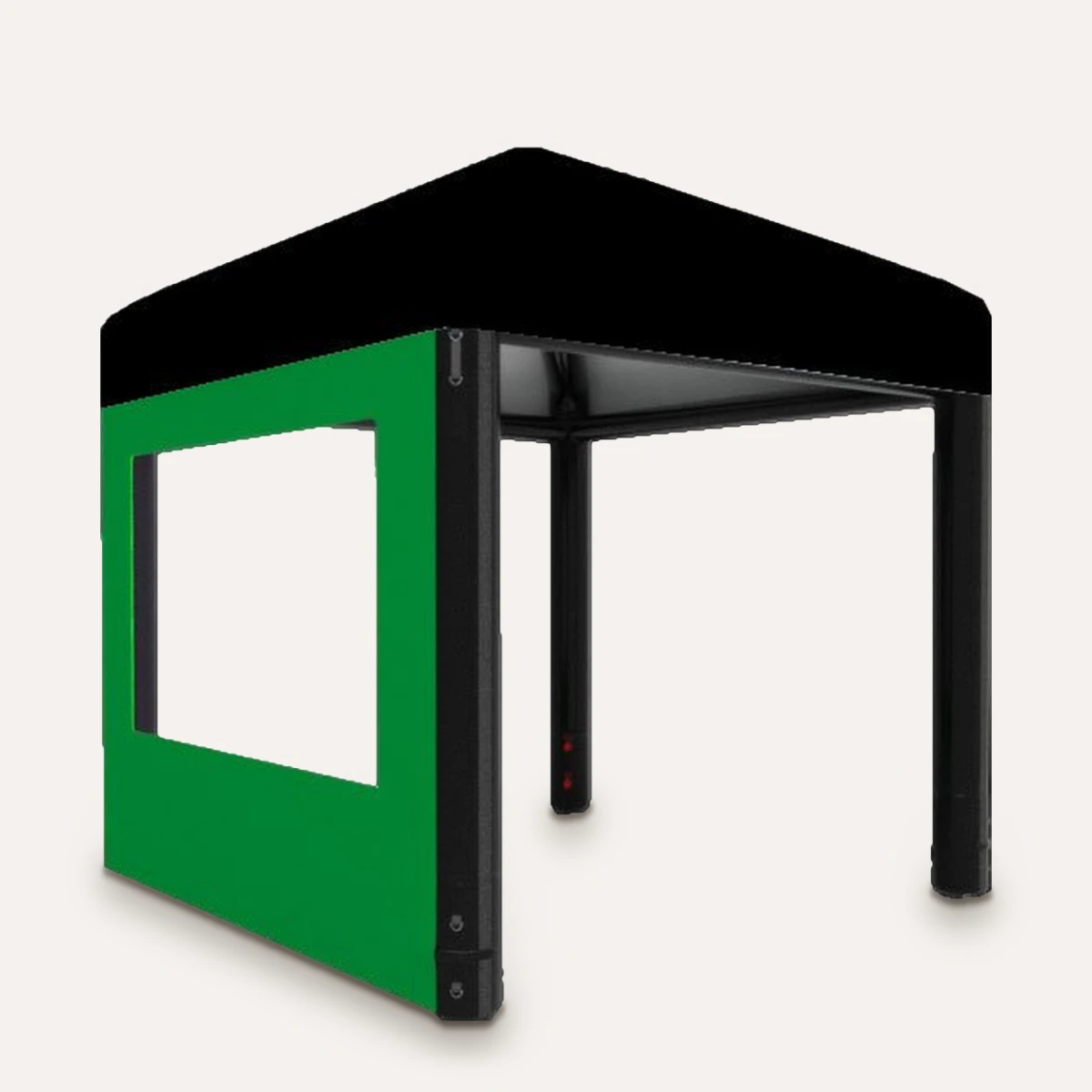 Aufblasbarer Pavillon mit grüner Fensterwand, Rendering