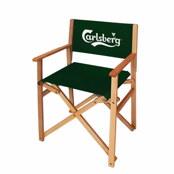 Regiestuhl aus Holz Campingstuhl Seitenansicht