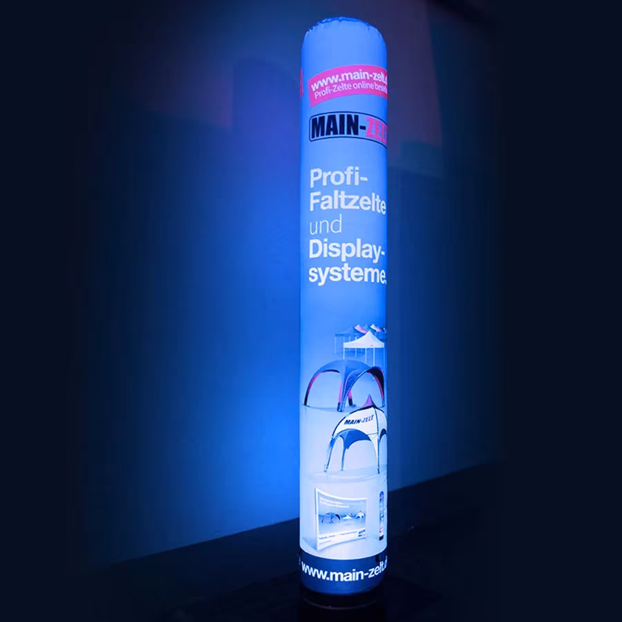 Aufblasbare Leuchtsäule RGB - Farbvariante Blau