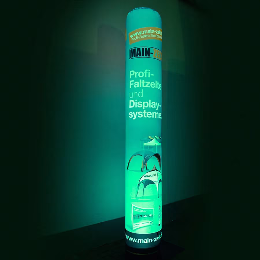 Aufblasbare Leuchtsäule RGB - Farbvariante Gruen
