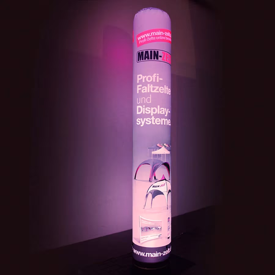 Aufblasbare Leuchtsäule RGB - Farbvariante Rot