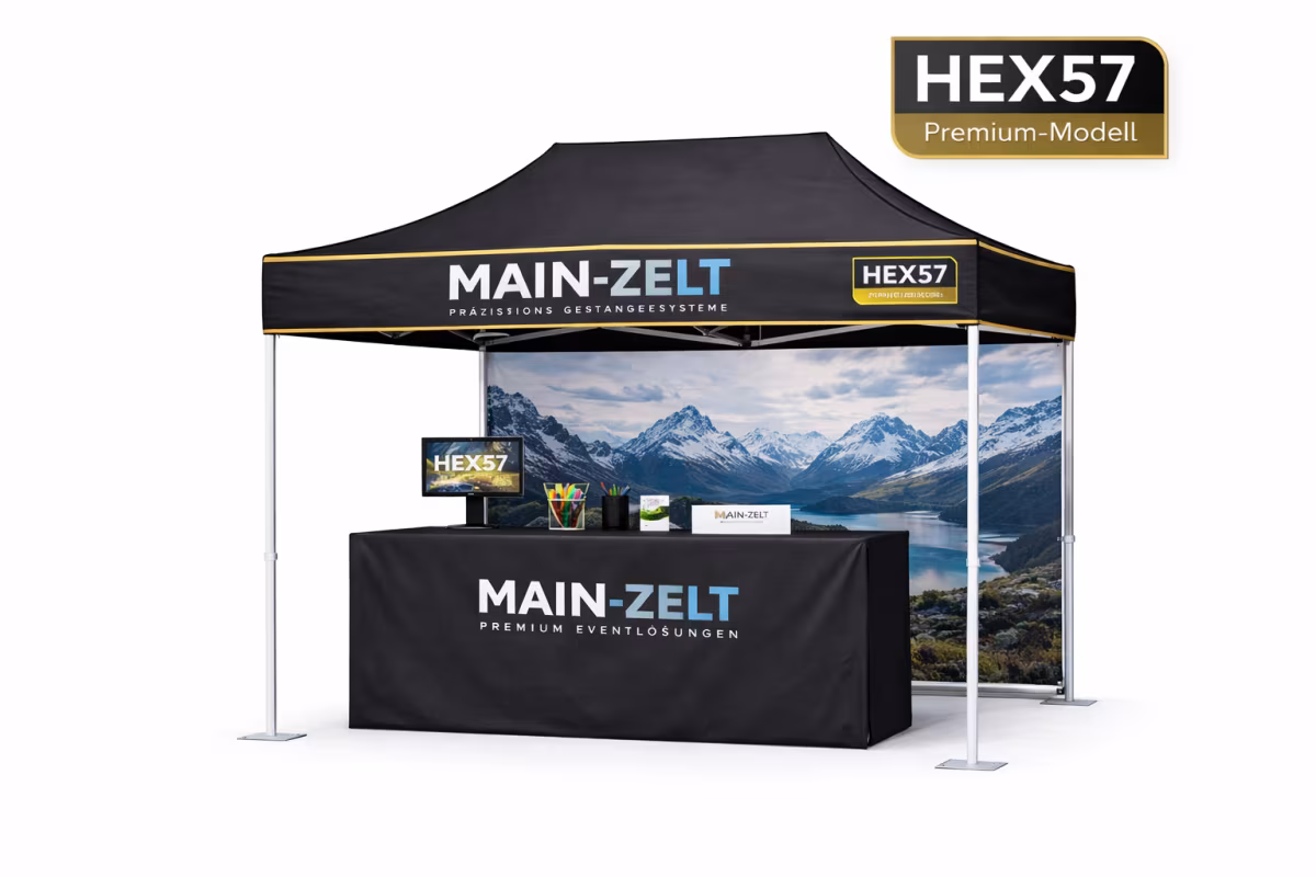 Faltpavillon 3x4,5m Premium Hex57 – stabiles Profi-Verkaufszelt
