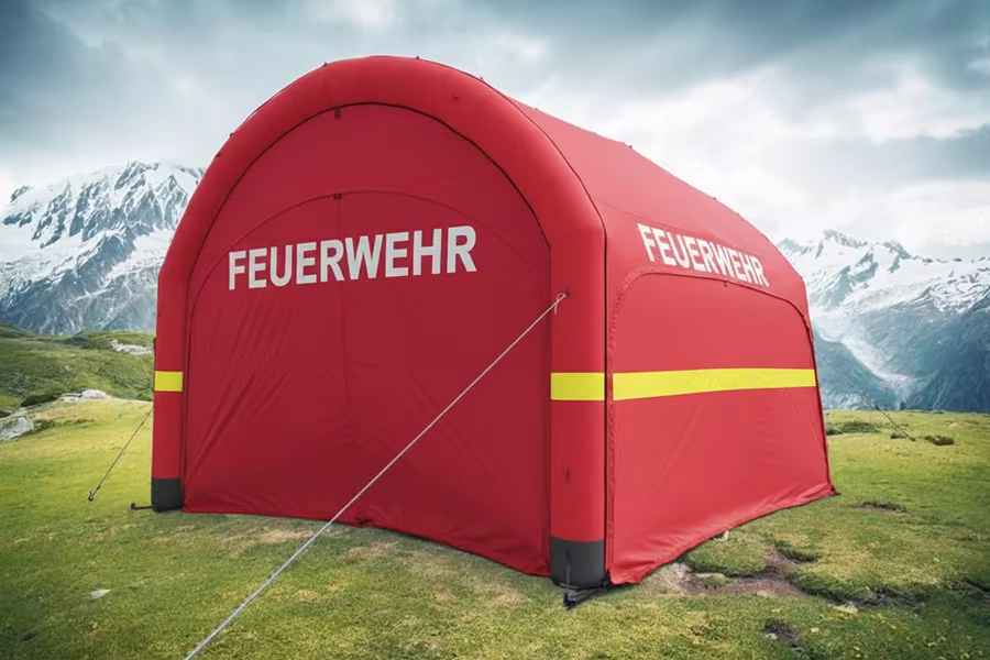 Kompaktes Sanitätszelt 3 × 3 m zur Erstversorgung, zum Aufpumpen, weitere Ansicht