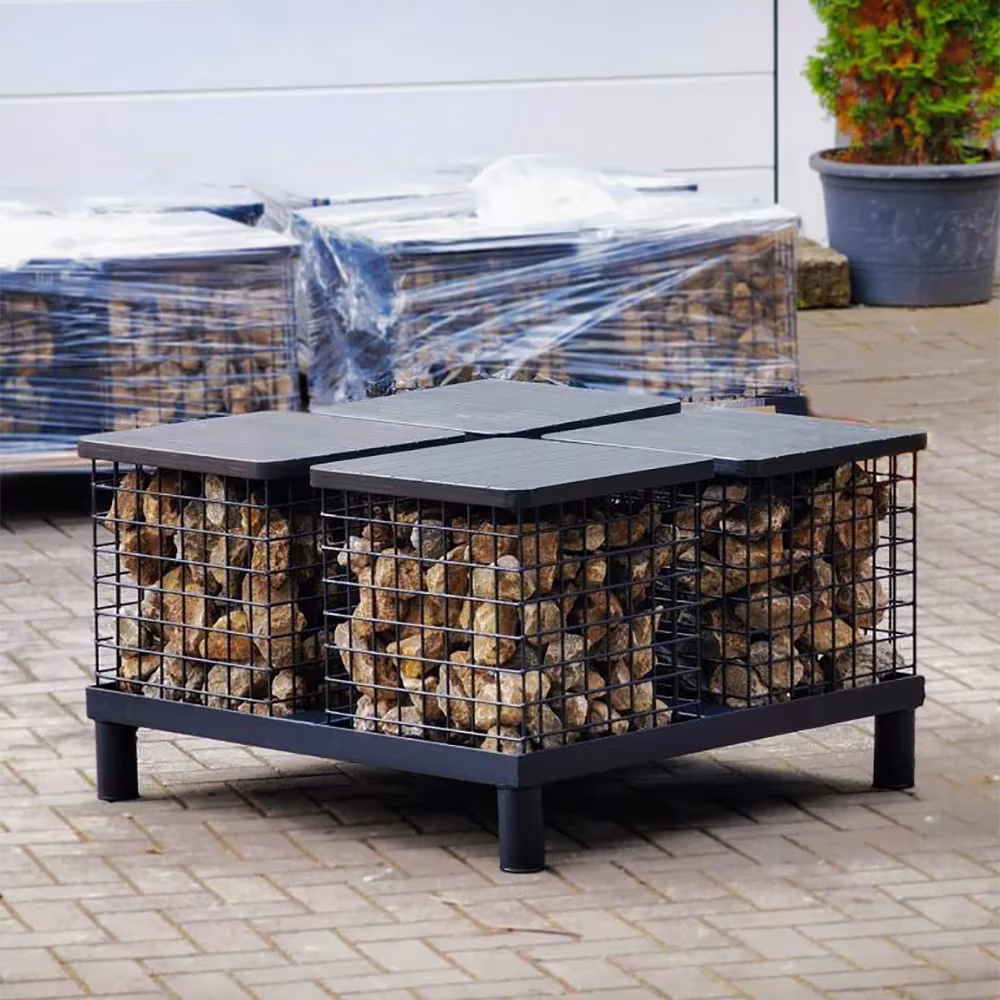 Multi Flex Cube: Schirmständer mit Stahlkorb für Masten Ø 82 bis 100 mm, weitere Ansicht