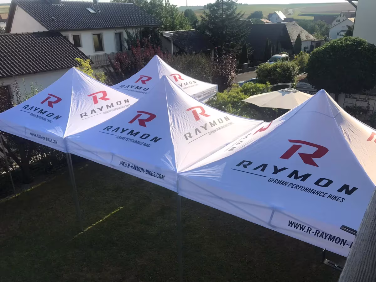 Faltzelt 3x3m Raymon bedruckt - Eventzelt mit Markendruck