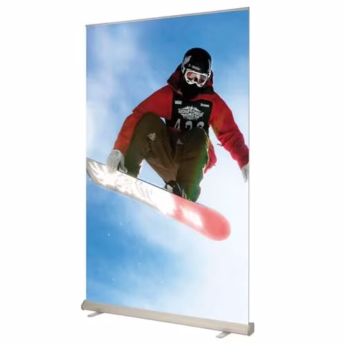 RollUp XXL mit vollflächigem Fotomotiv eines Snowboarders