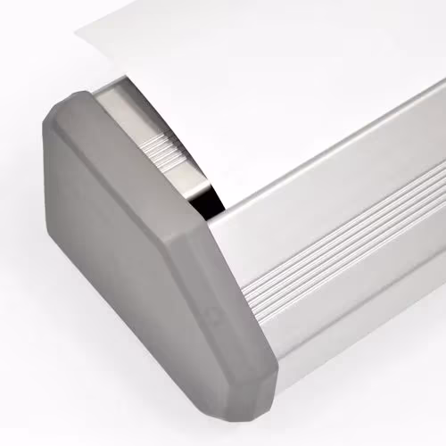 Seitliche Endkappe der Aluminiumkassette des RollUp XXL