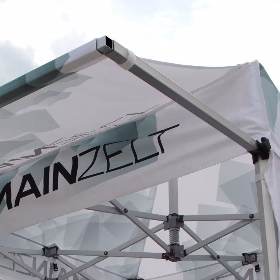 Faltzelt Vordach 4,5m - Dach-Ansicht