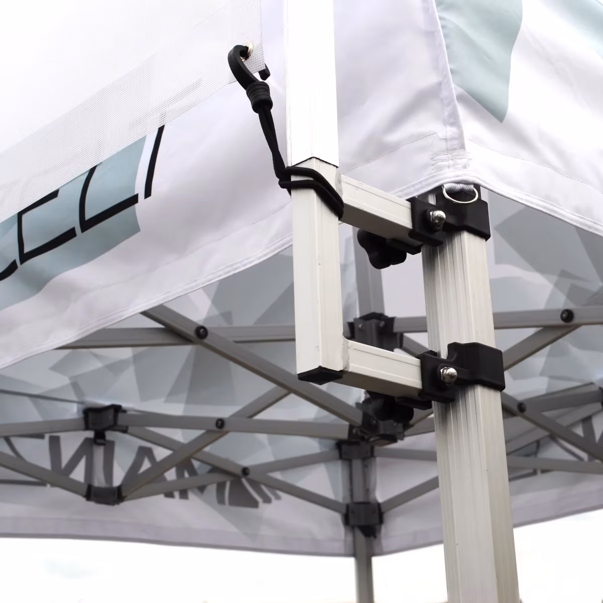 Faltzelt Vordachbanner 4m inkl. Druck - Dach-Ansicht - Ansicht 2