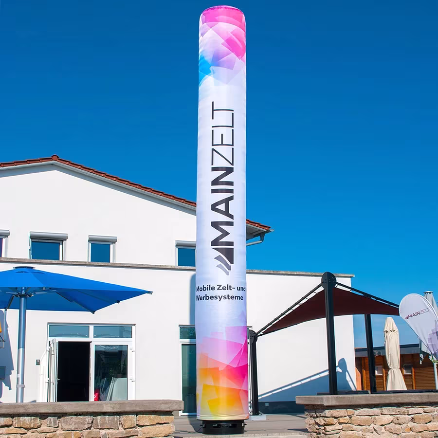Gigantische XXL Werbesäule Leuchtsäule von Main-Zelt