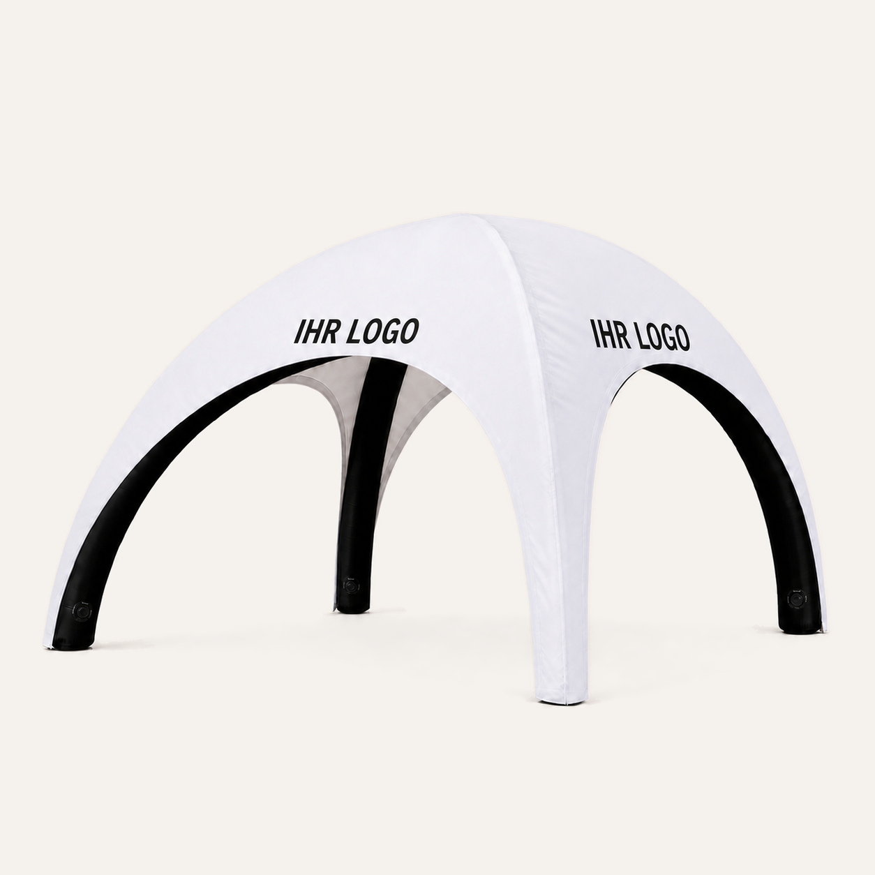Aufblasbares Dome-Zelt 3 × 3 m mit Platzhalter „IHR LOGO“