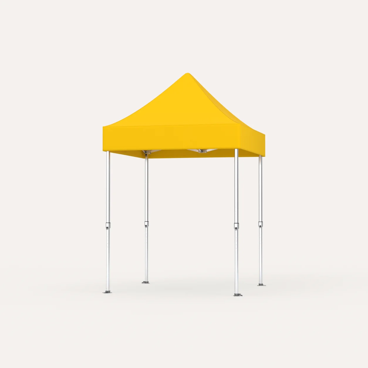 Faltpavillon Premium Hex57 2 × 2 m, Dach Gelb, Studioansicht