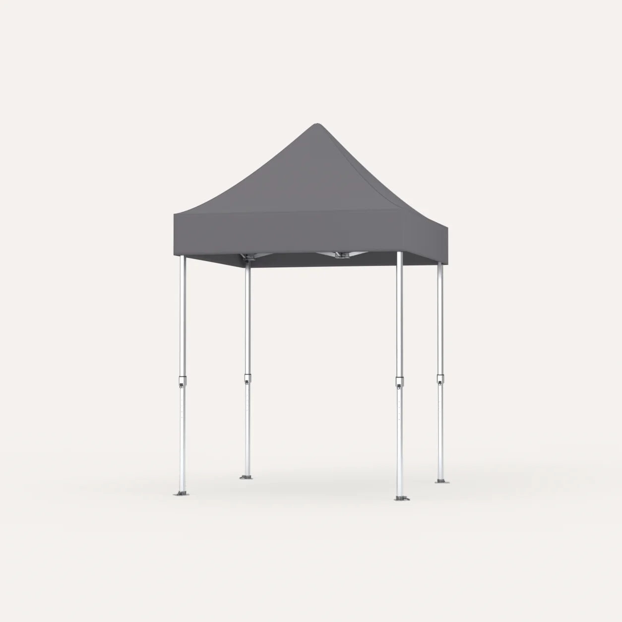 Faltpavillon Premium Hex57 2 × 2 m, Dach Grau, Studioansicht