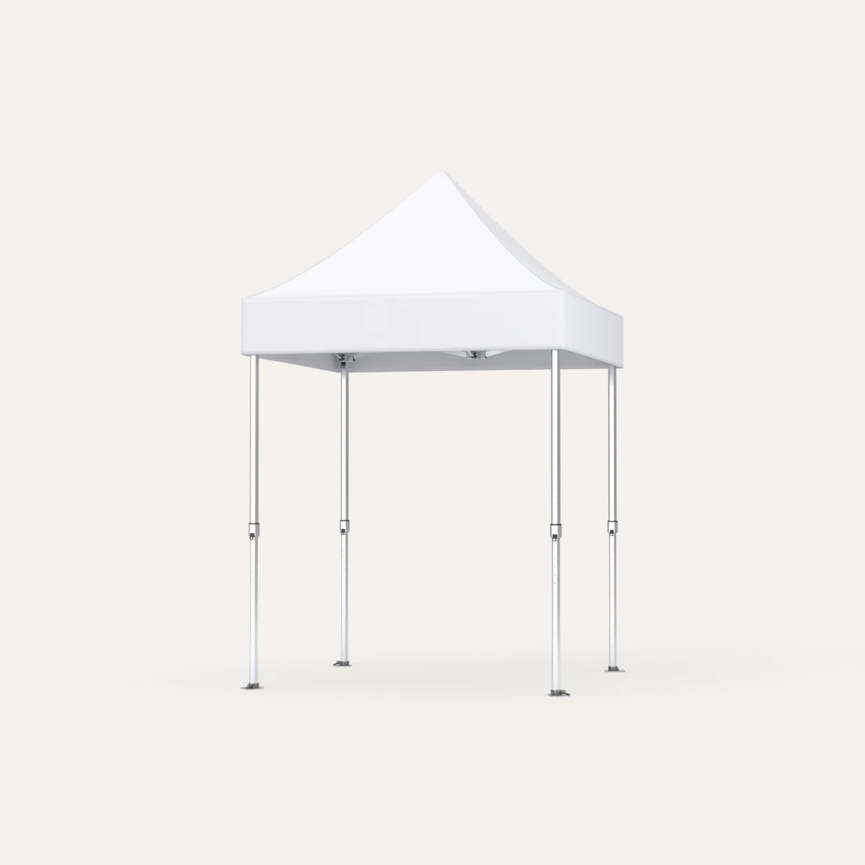 Faltpavillon Premium Hex57 2 × 2 m, Dach Weiß, Studioansicht