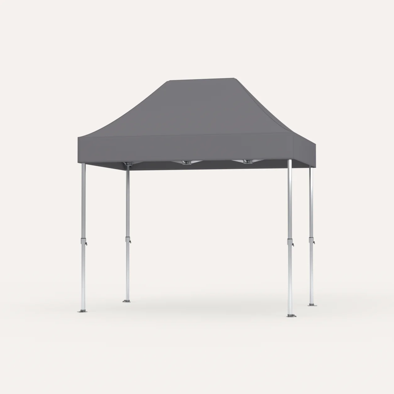 Faltpavillon Premium Hex57 2 × 3 m, Dach Grau, Studioansicht