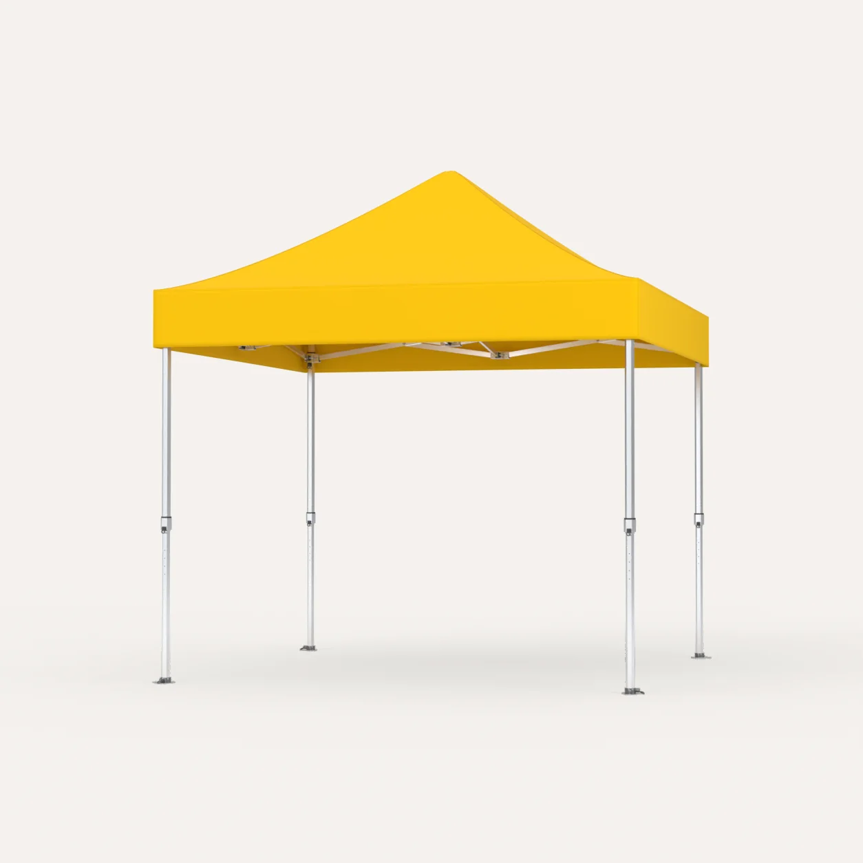 Faltpavillon Premium Hex57 3 × 3 m, Dach Gelb, Studioansicht