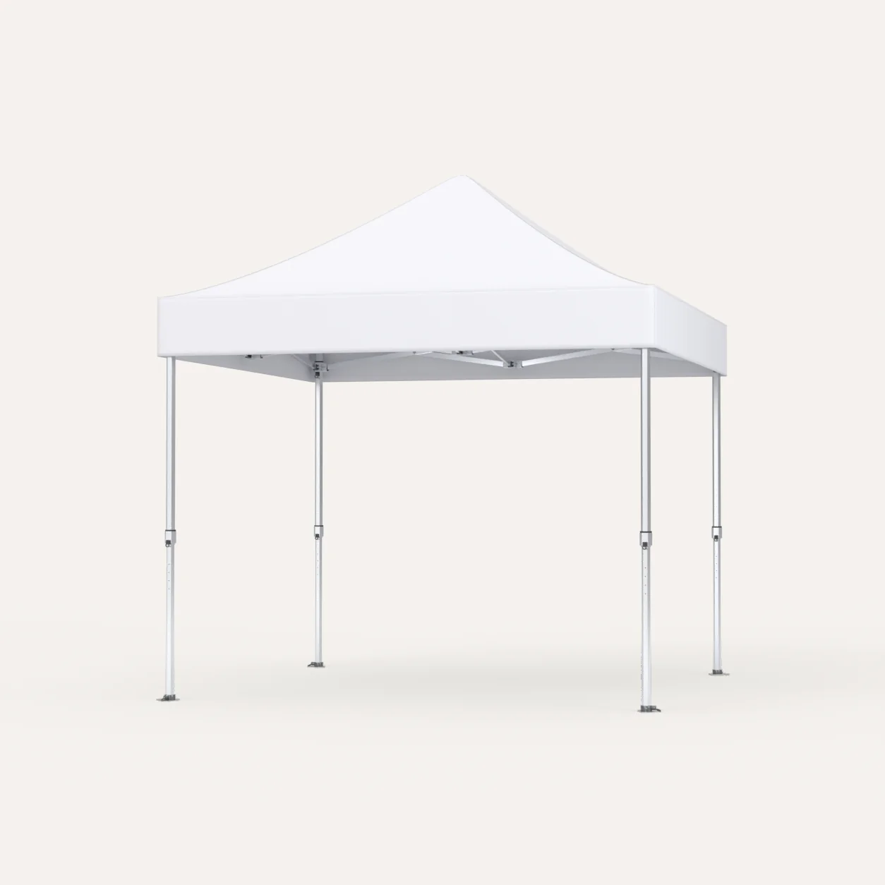 Faltpavillon Premium Hex57 3 × 3 m, Dach Weiß, Studioansicht
