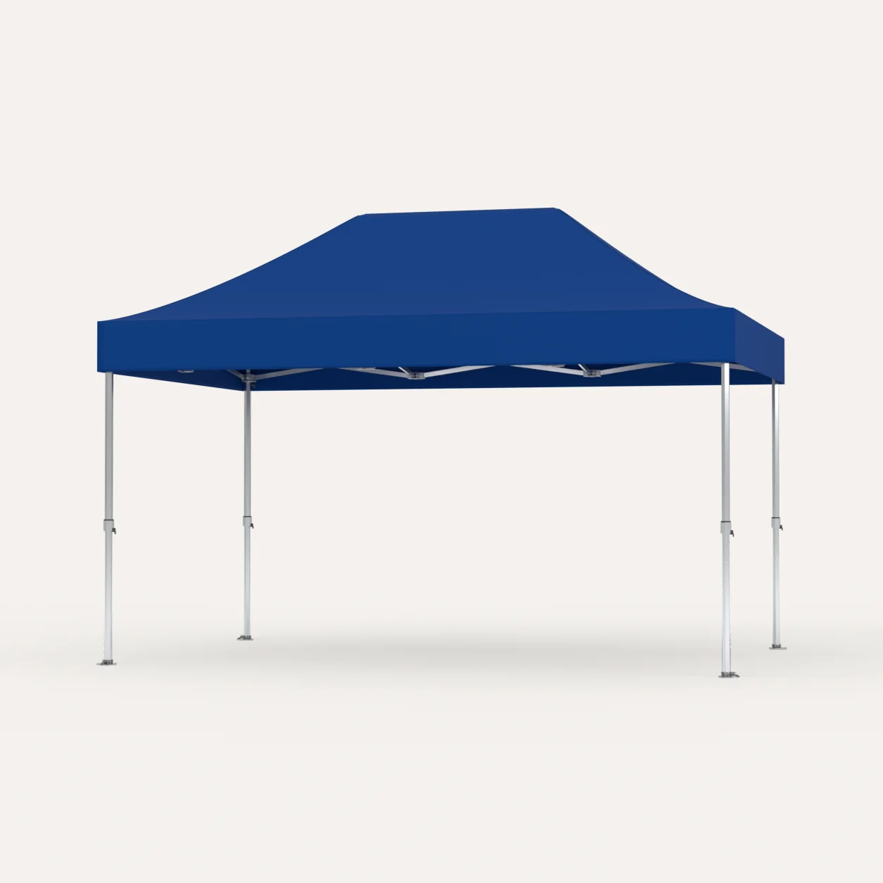 Faltpavillon Premium Hex57 3 × 4,5 m, Dach Dunkelblau, Studioansicht