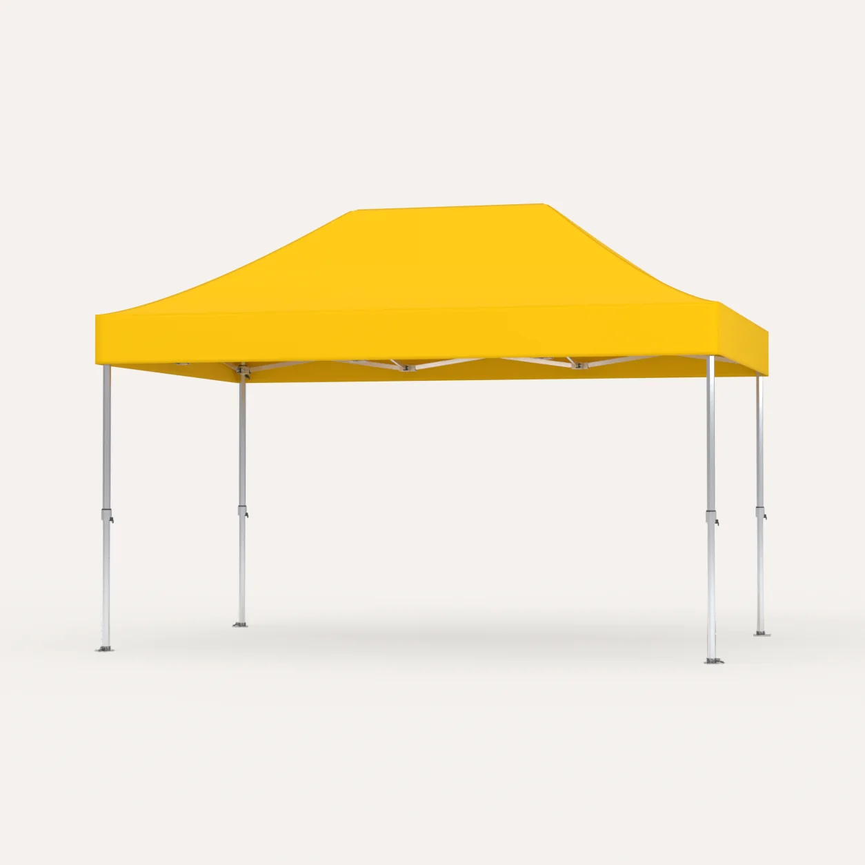 Faltpavillon Premium Hex57 3 × 4,5 m, Dach Gelb, Studioansicht