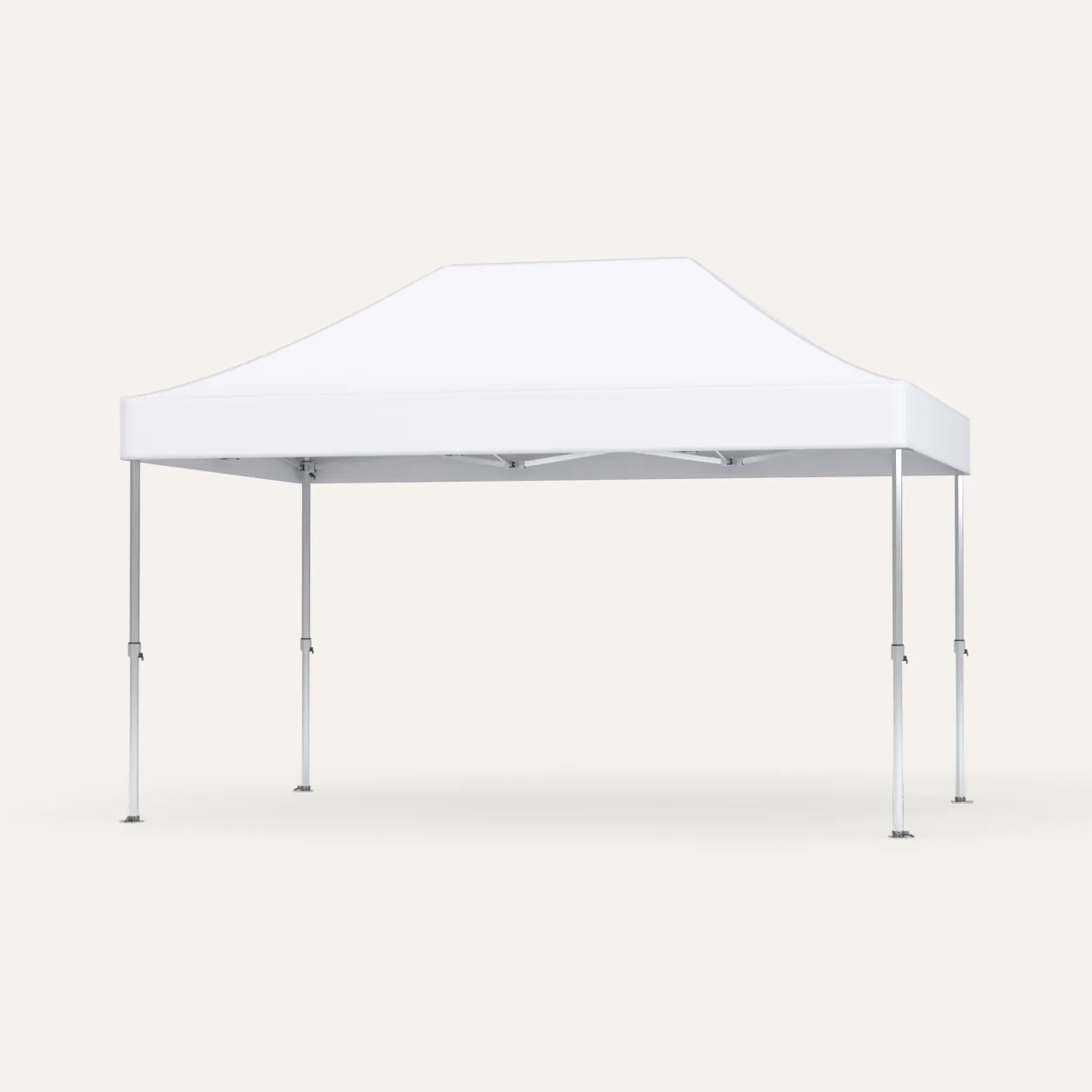 Faltpavillon Premium Hex57 3 × 4,5 m, Dach Weiß, Studioansicht
