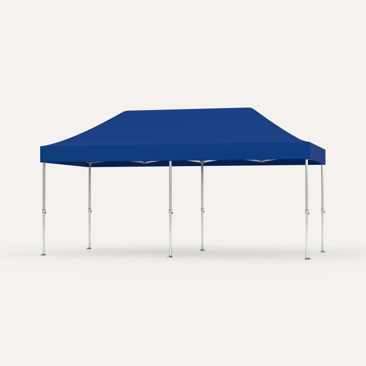 Faltpavillon Premium Hex57 3 × 6 m, Dach Dunkelblau, Studioansicht