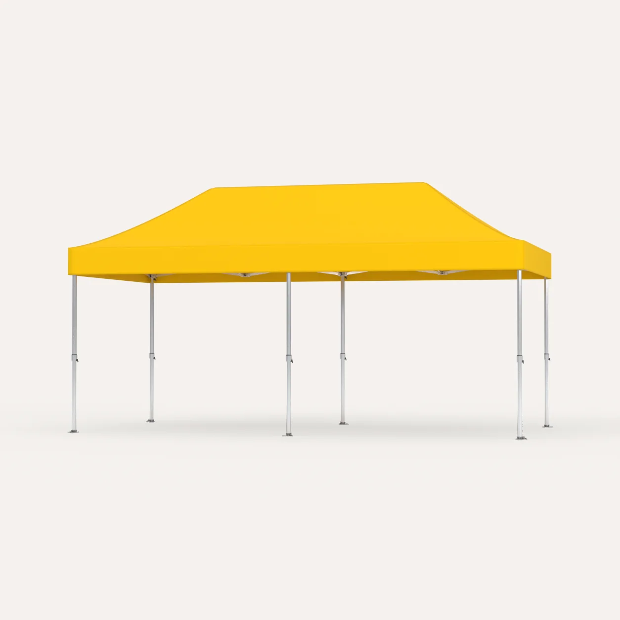 Faltpavillon Premium Hex57 3 × 6 m, Dach Gelb, Studioansicht
