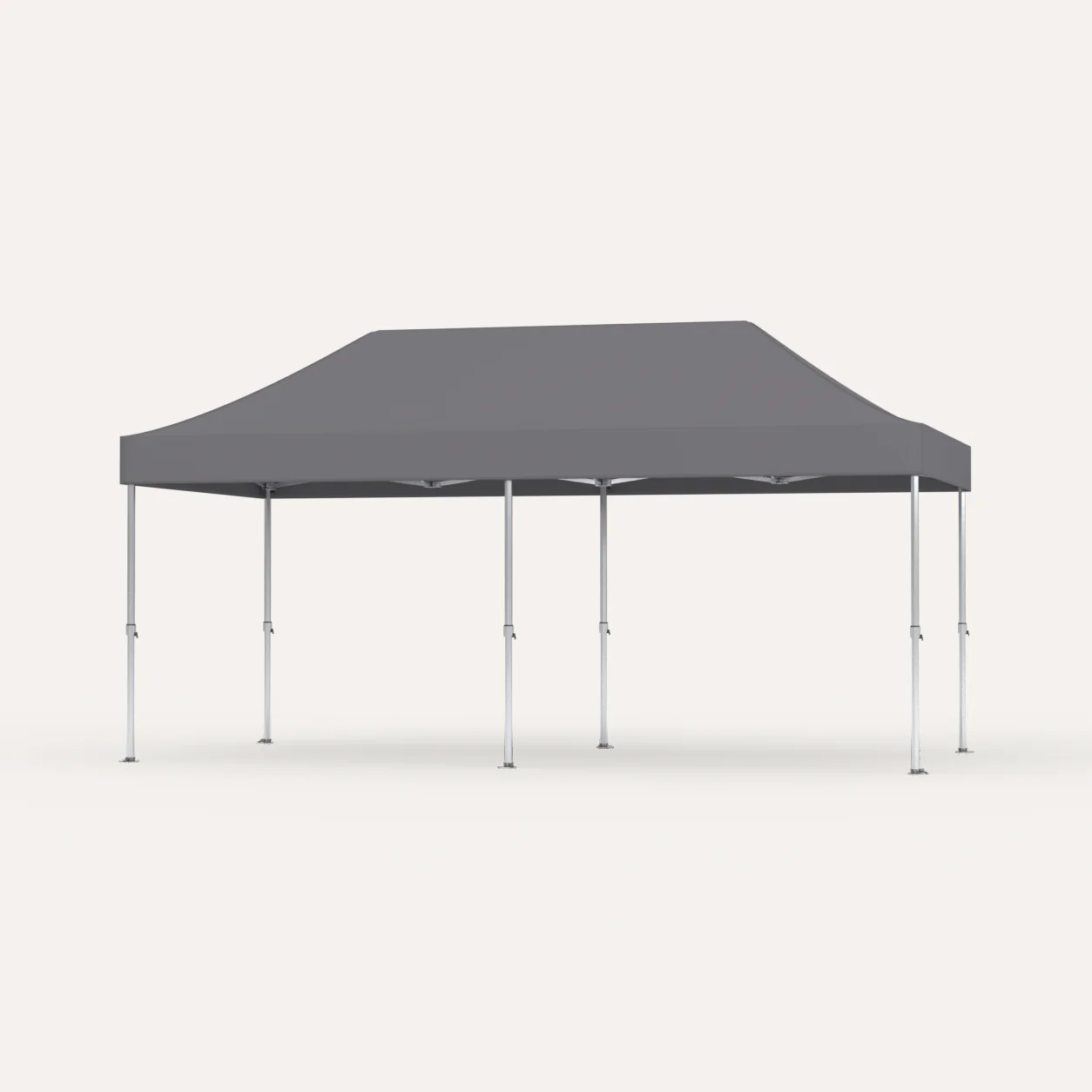 Faltpavillon Premium Hex57 3 × 6 m, Dach Grau, Studioansicht