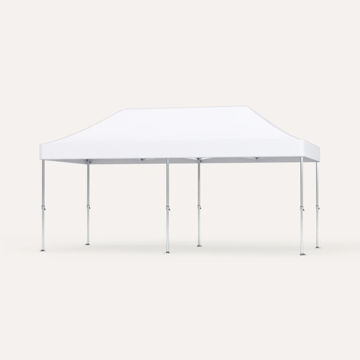 Faltpavillon Premium Hex57 3 × 6 m, Dach Weiß, Studioansicht