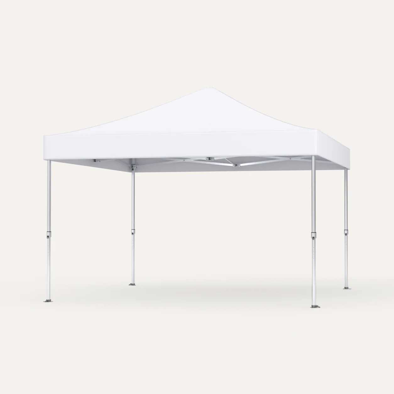 Faltpavillon Premium Hex57 4 × 4 m, Dach Weiß, Studioansicht