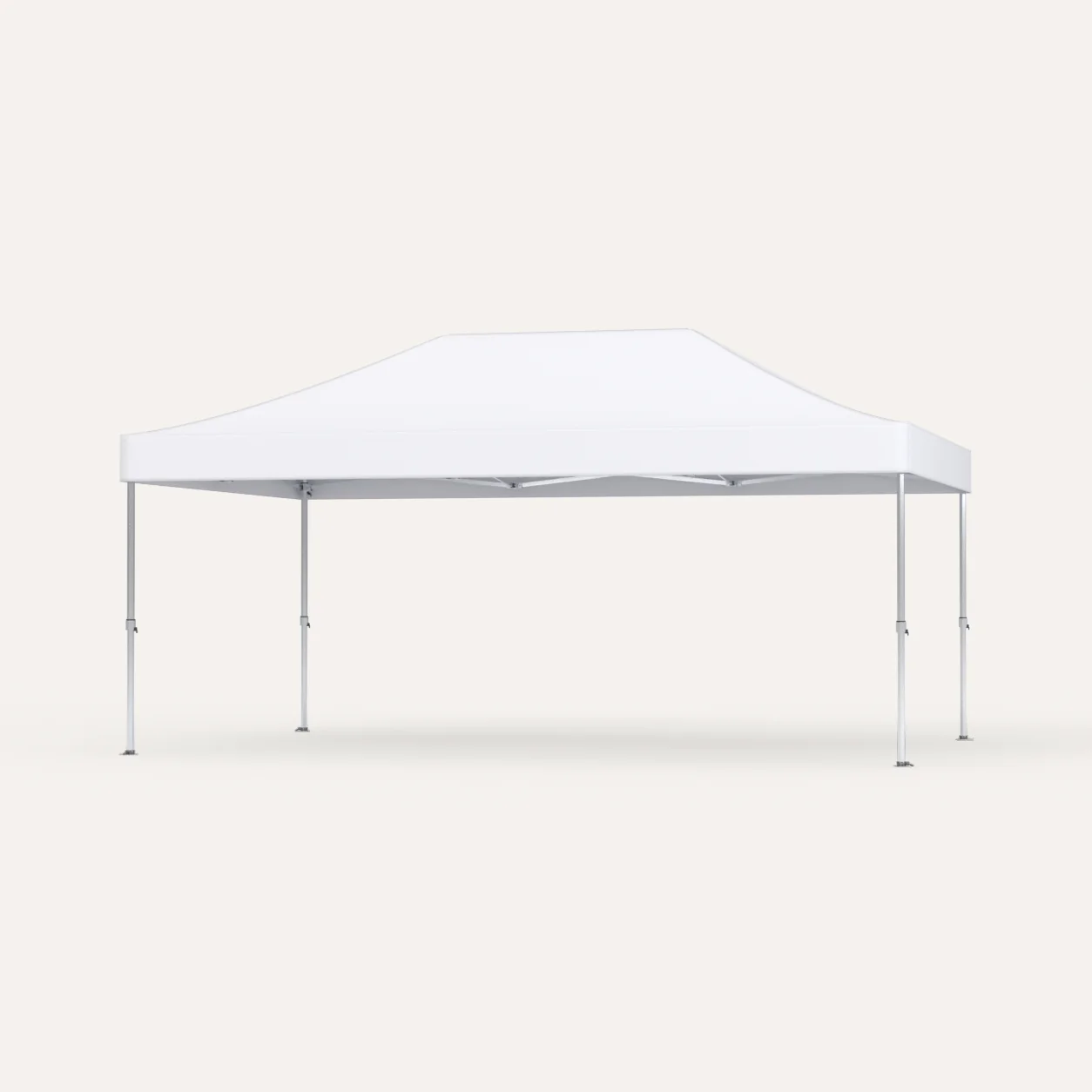 Faltpavillon Premium Hex57 4 × 6 m, Dach Weiß, Studioansicht