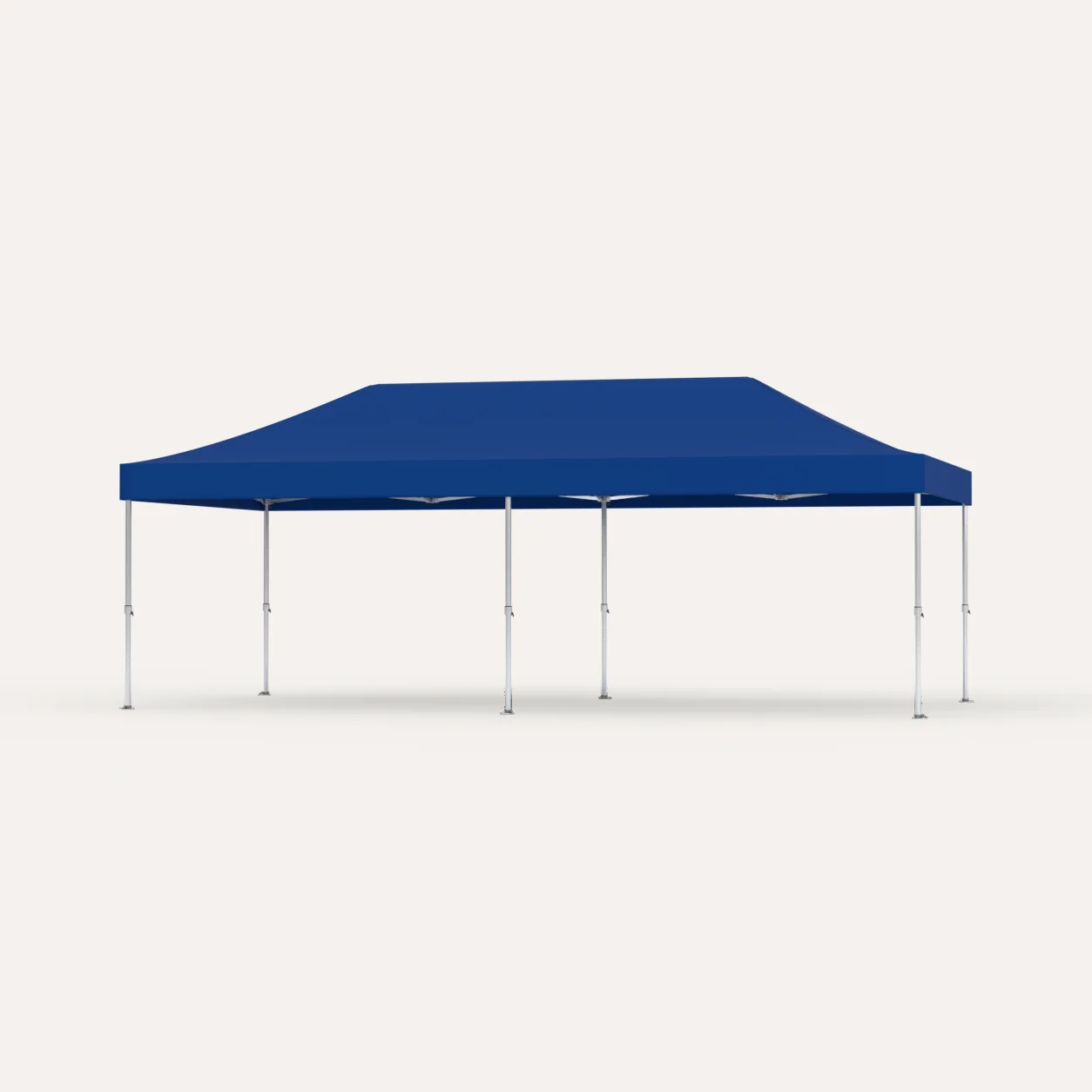 Faltpavillon Premium Hex57 4 × 8 m, Dach Dunkelblau, Studioansicht