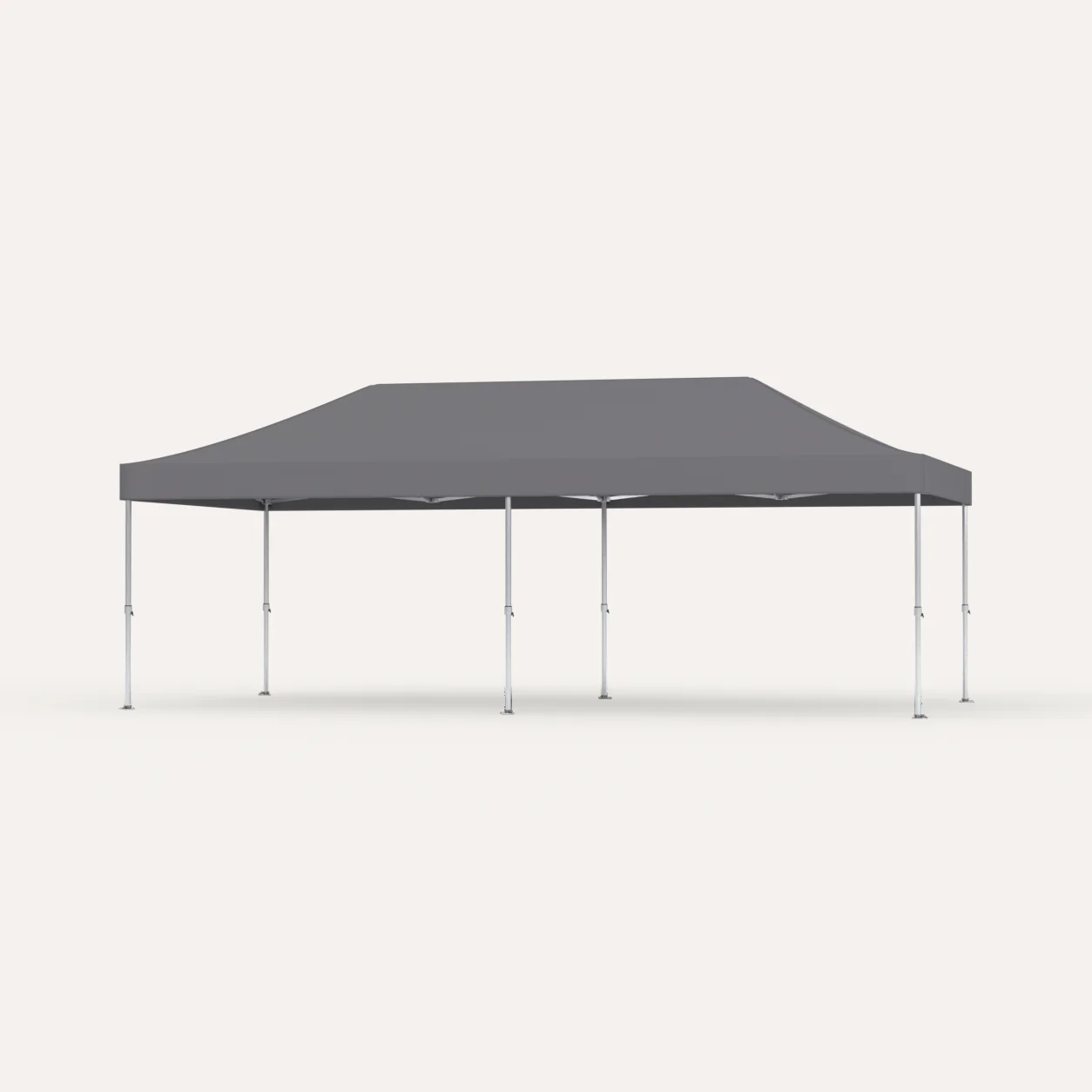 Faltpavillon Premium Hex57 4 × 8 m, Dach Grau, Studioansicht