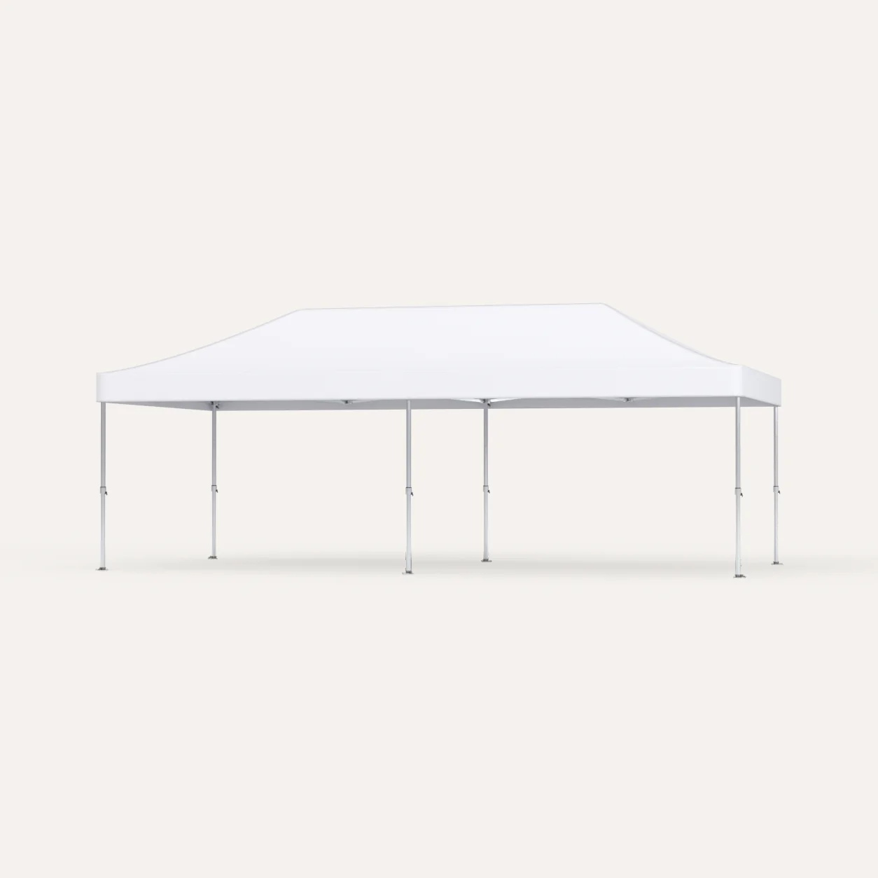 Faltpavillon Premium Hex57 4 × 8 m, Dach Weiß, Studioansicht