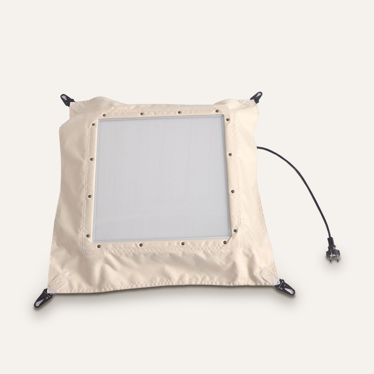 LED Lampe für aufblasbare Dome Zelte, freigestellt auf hellem Grund