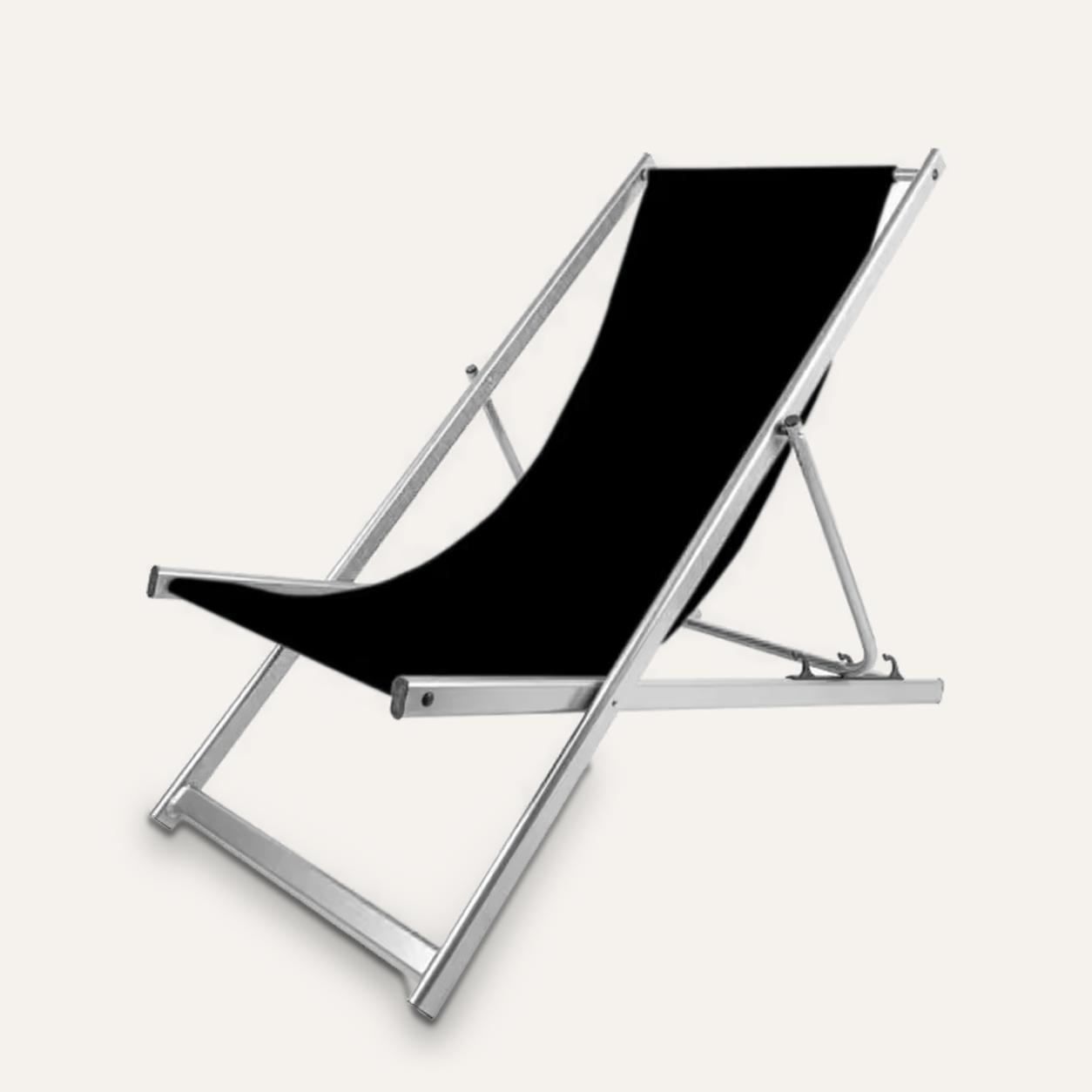 Liegestuhl Strandsthuhl Aluminum schwarz ohne Druck