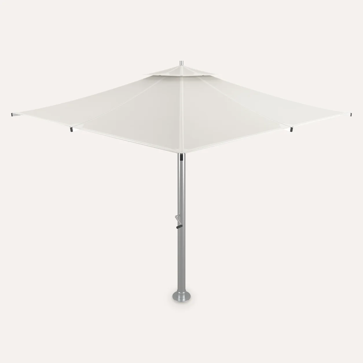 Sonnenschirm Premium Classic quadratisch, Studioansicht auf hellem Hintergrund, ohne Ständer und ohne Volant abgebildet, Ständer ist Zubehör